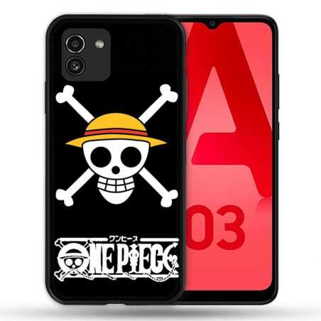 Coque Pour Samsung Galaxy A03 Manga One Piece Tete de Mort