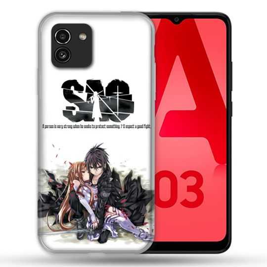 Coque Pour Samsung Galaxy A03 Manga SAO sword Art Online Blanc