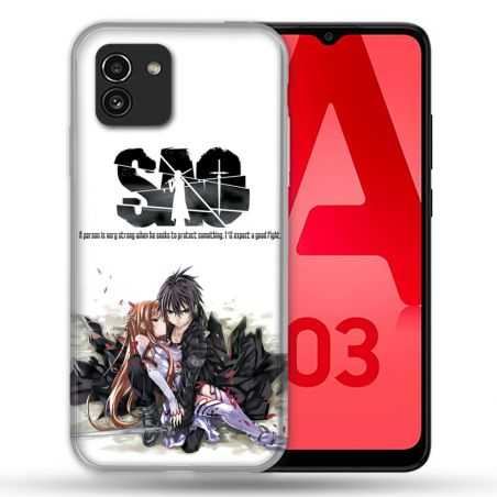 Coque Pour Samsung Galaxy A03 Manga SAO sword Art Online Blanc