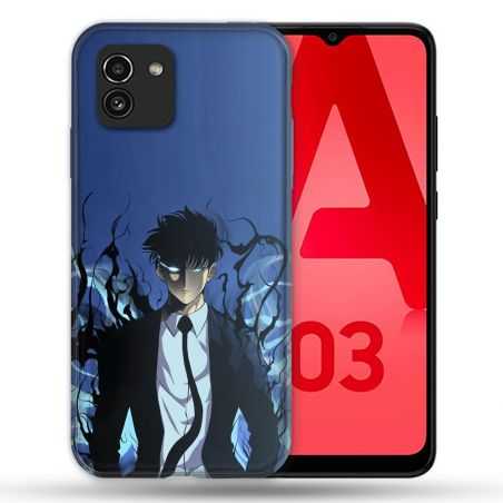 Coque Pour Samsung Galaxy A03 Manga Solo Leveling Sung Bleu