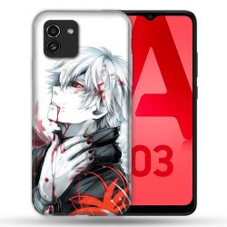 Coque Pour Samsung Galaxy A03 Manga Tokyo Ghoul Kaneki Blanc