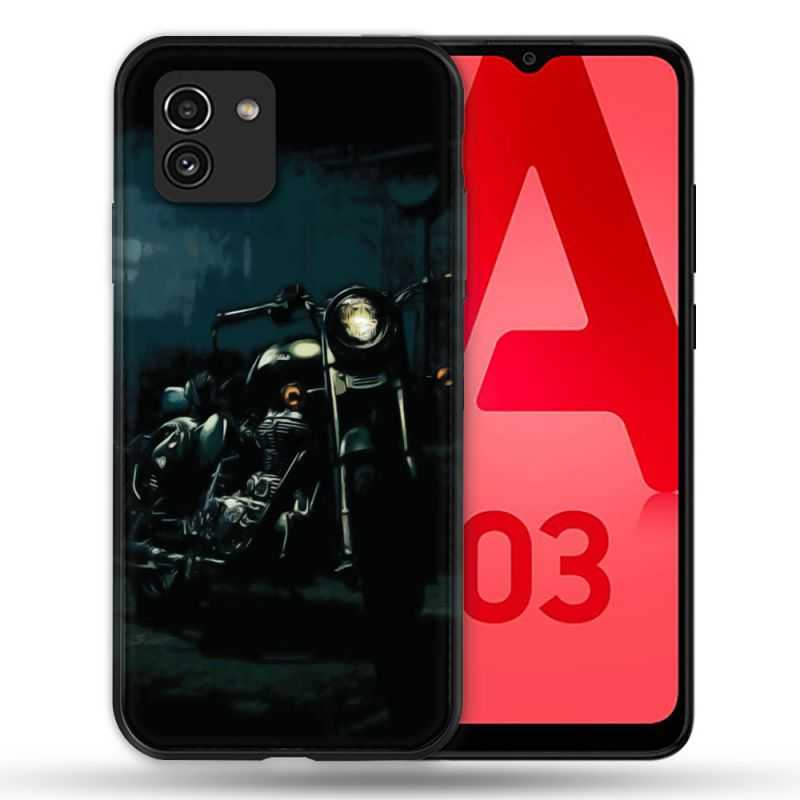 Coque Pour Samsung Galaxy A03 Moto Harley Vintage