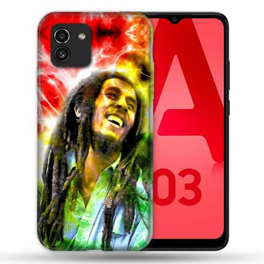 Coque Pour Samsung Galaxy A03 Musique Bob Marley Color
