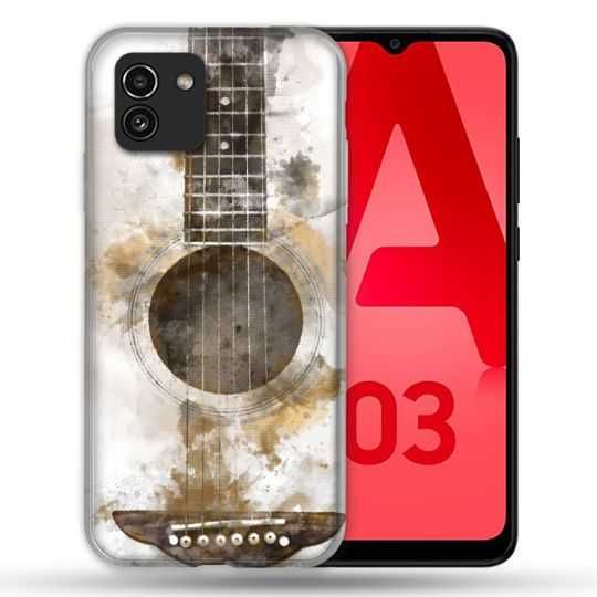 Coque Pour Samsung Galaxy A03 Musique Guitare Tag