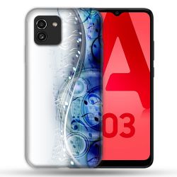 Coque Pour Samsung Galaxy A03 Musique Partition Vague