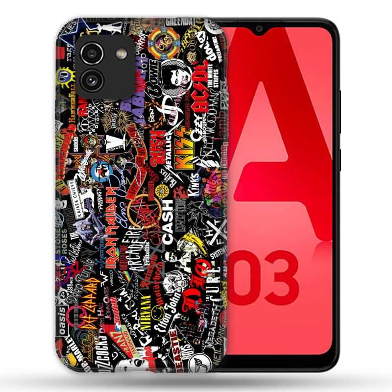 Coque Pour Samsung Galaxy A03 Musique Rock Groupe