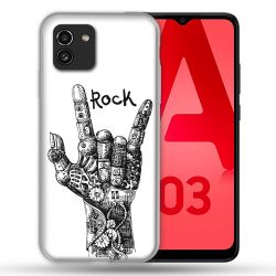 Coque Pour Samsung Galaxy A03 Musique Rock Main