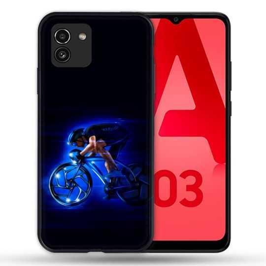 Coque Pour Samsung Galaxy A03 Sport Cyclisme Bleu