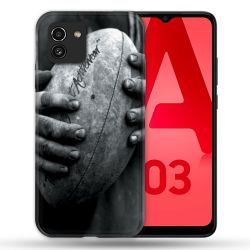 Coque Pour Samsung Galaxy A03 Sport Rugby Ballon Vintage