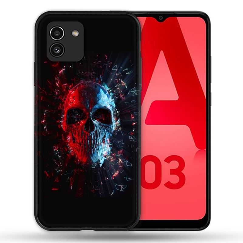 Coque Pour Samsung Galaxy A03 Tete de Mort Deflagration