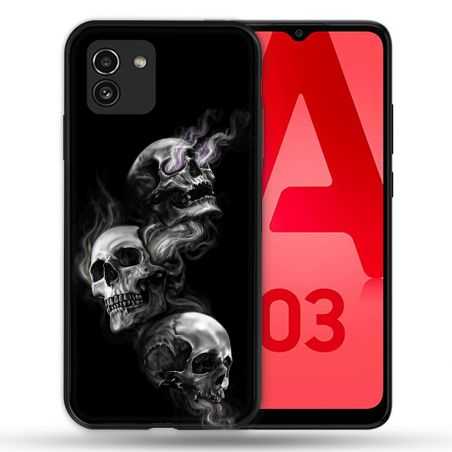 Coque Pour Samsung Galaxy A03 Tete de Mort Triple