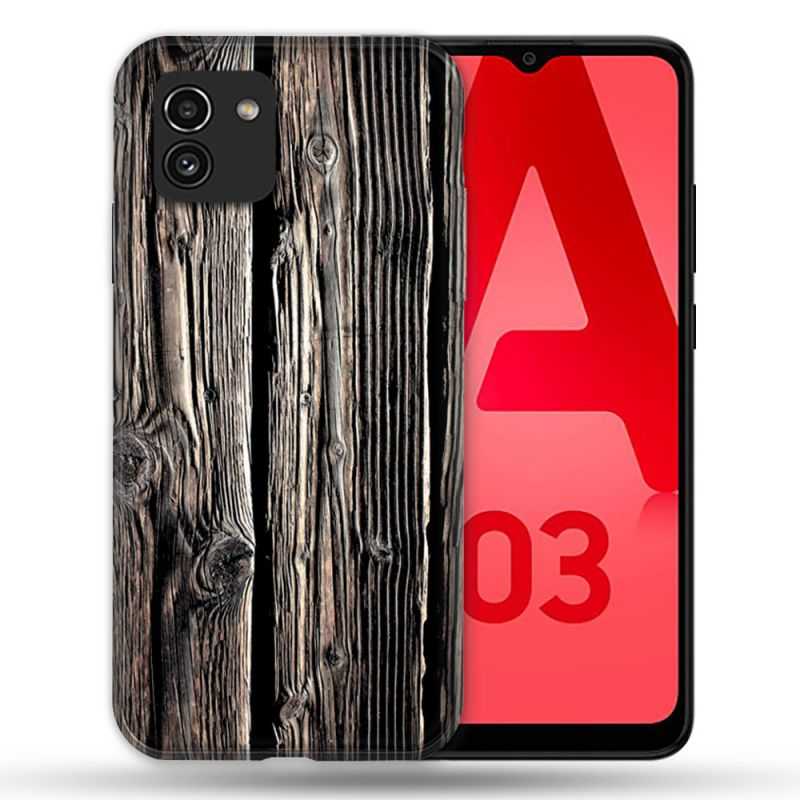Coque Pour Samsung Galaxy A03 Texture Bois