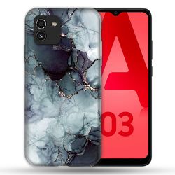 Coque Pour Samsung Galaxy A03 Texture Marbre Gris