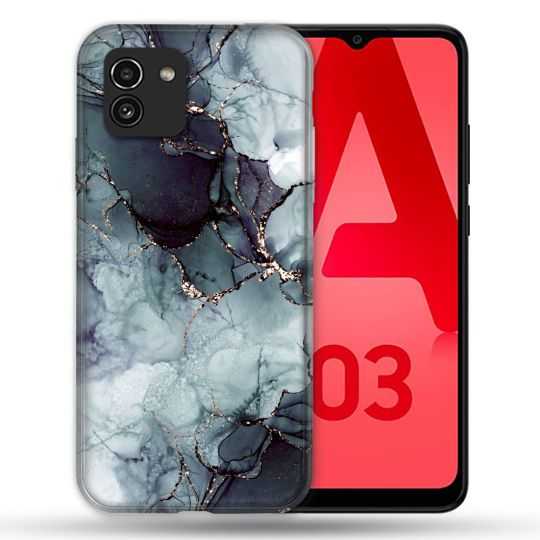 Coque Pour Samsung Galaxy A03 Texture Marbre Gris