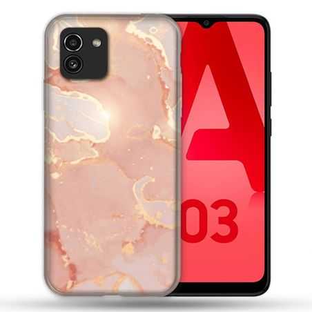 Coque Pour Samsung Galaxy A03 Texture Marbre Rose