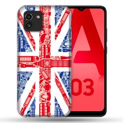 Coque Pour Samsung Galaxy A03 Voyage Angleterre Blanc