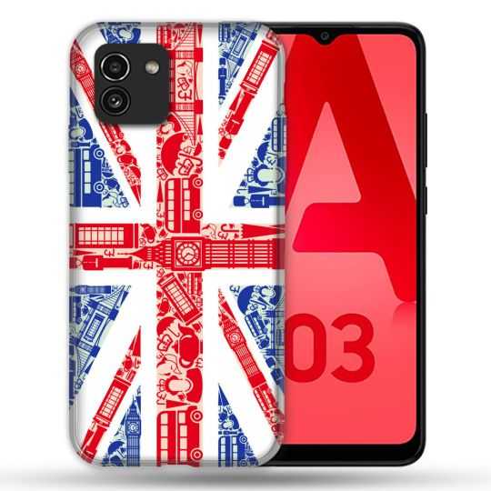 Coque Pour Samsung Galaxy A03 Voyage Angleterre Blanc