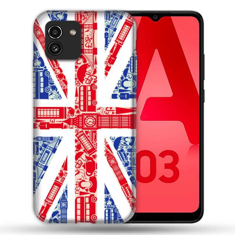 Coque Pour Samsung Galaxy A03 Voyage Angleterre Blanc