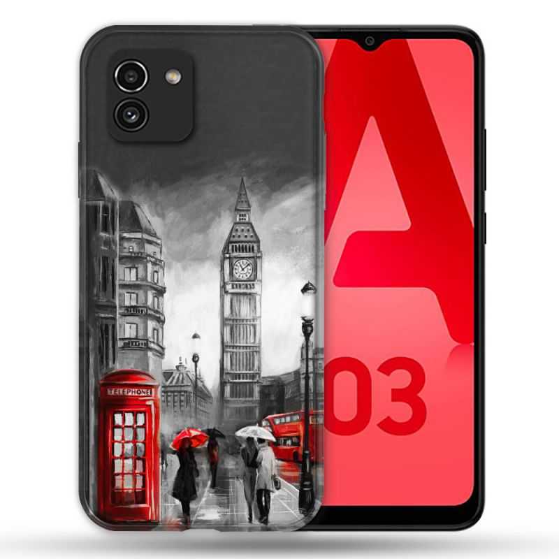 Coque Pour Samsung Galaxy A03 Voyage Angleterre Londres Vintage