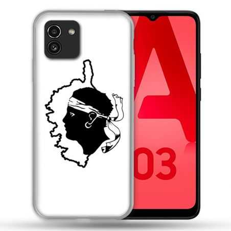 Coque Pour Samsung Galaxy A03 Voyage Corse Blanc