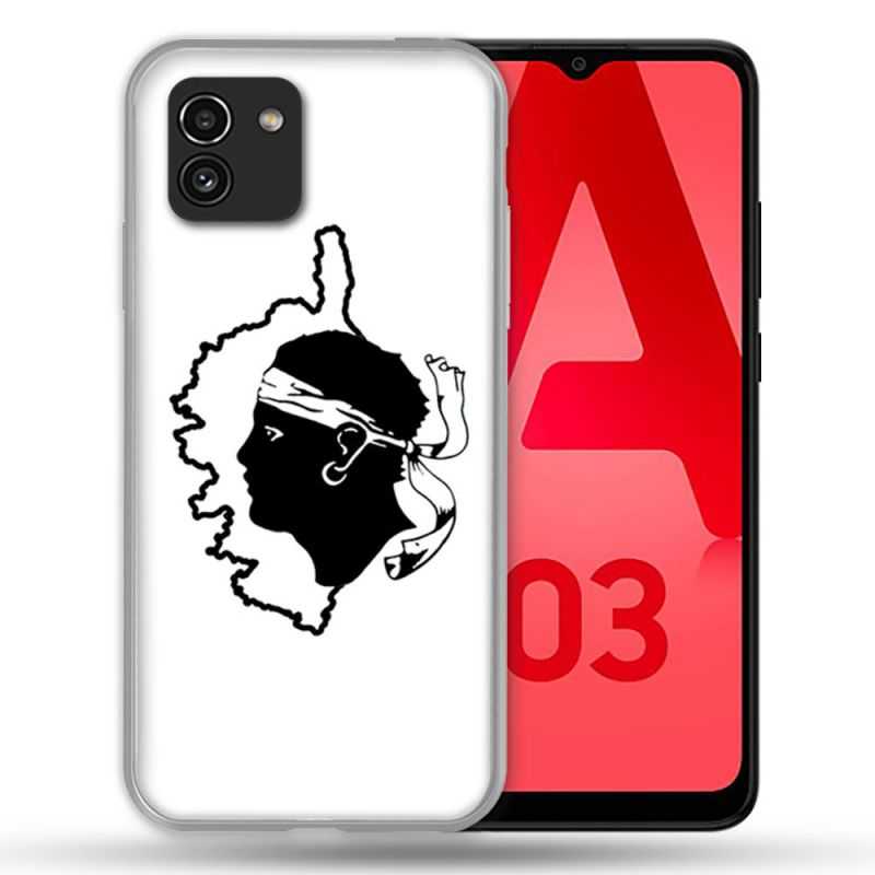 Coque Pour Samsung Galaxy A03 Voyage Corse Blanc