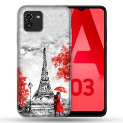 Coque Pour Samsung Galaxy A03 Voyage France Paris Rouge