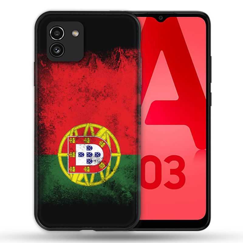 Coque Pour Samsung Galaxy A03 Voyage Portugal Drapeau