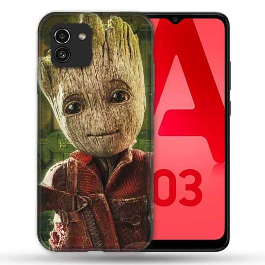 Coque Pour Samsung Galaxy A03 Groot Vert