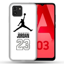 Coque Pour Samsung Galaxy A03 Jordan 23 Blanc