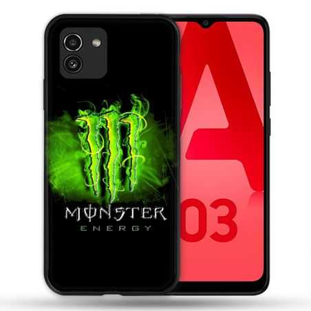Coque Pour Samsung Galaxy A03 Monster Energy Vert