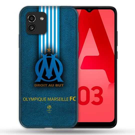 Coque Pour Samsung Galaxy A03 Olympique Marseille OM Bande