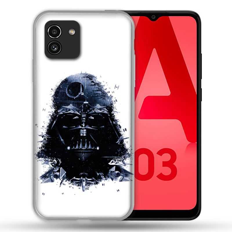 Coque Pour Samsung Galaxy A03 Star Wars - Dark Vador Blanc