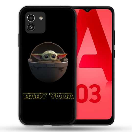 Coque Pour Samsung Galaxy A03 Star Wars - Yoda bebe noir