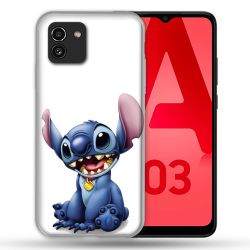 Coque Pour Samsung Galaxy A03 Stitch Blanc