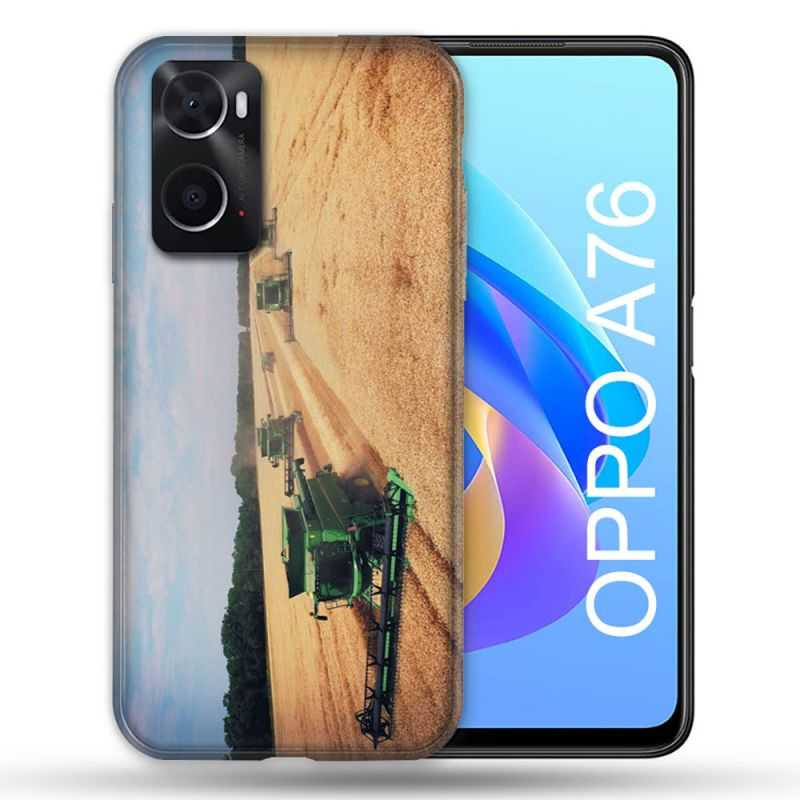Coque Pour Oppo A76 Agriculture Moissonneuse