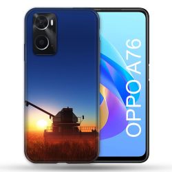Coque Pour Oppo A76 Agriculture Moissonneuse Soleil