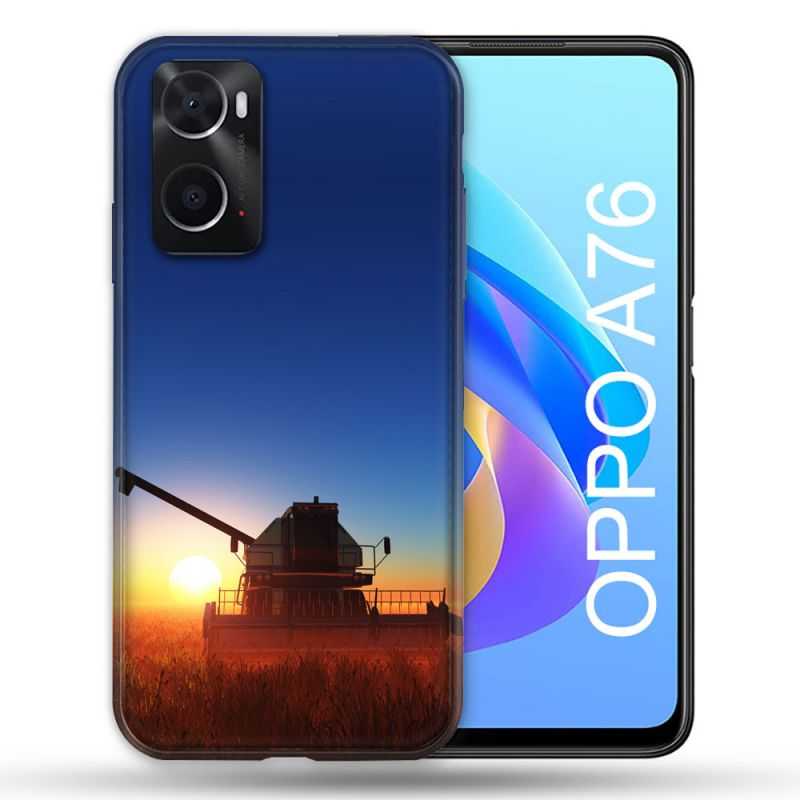 Coque Pour Oppo A76 Agriculture Moissonneuse Soleil