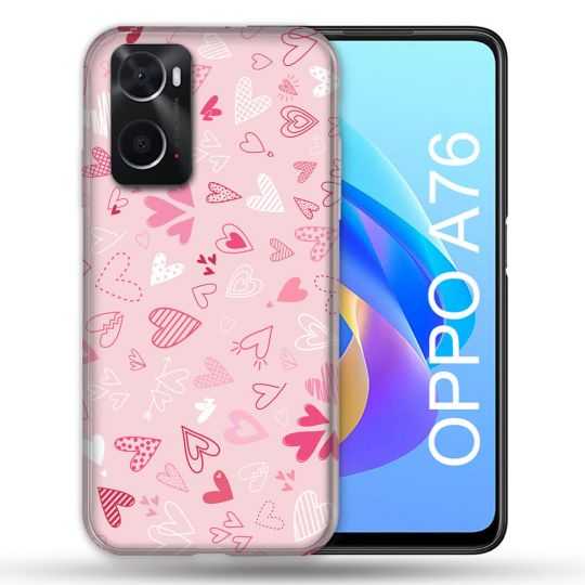 Coque Pour Oppo A76 Amour Ptis Coeurs