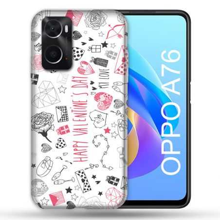 Coque Pour Oppo A76 Amour Valentines