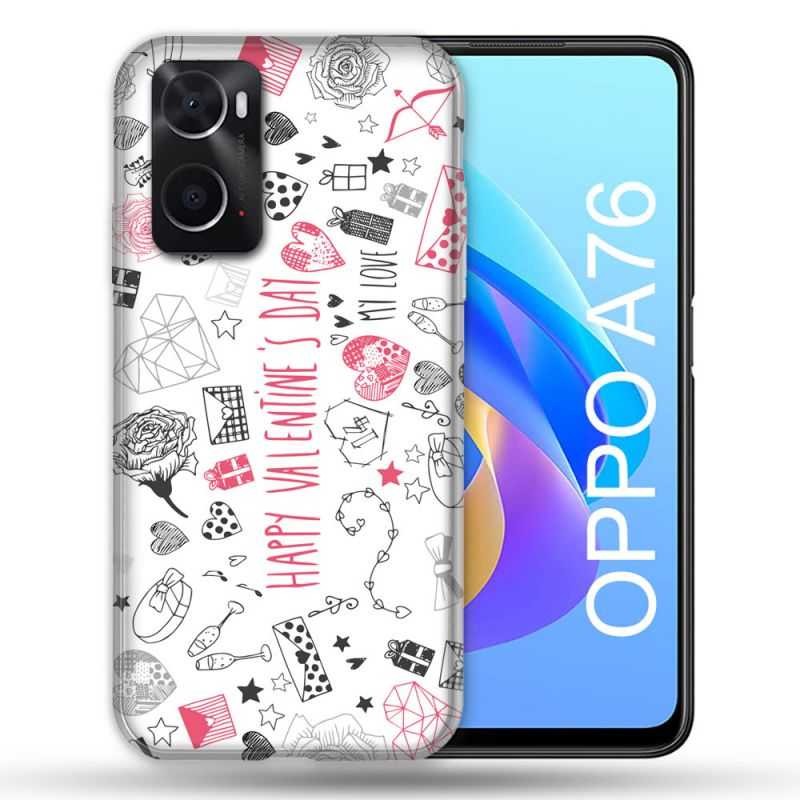 Coque Pour Oppo A76 Amour Valentines