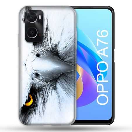 Coque Pour Oppo A76 Animal Aigle Royal Blanc