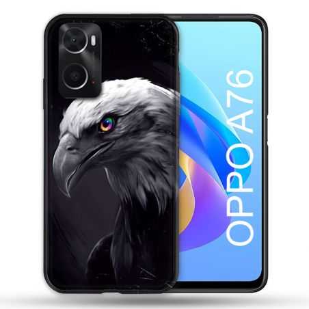 Coque Pour Oppo A76 Animal Aigle Royal Noir