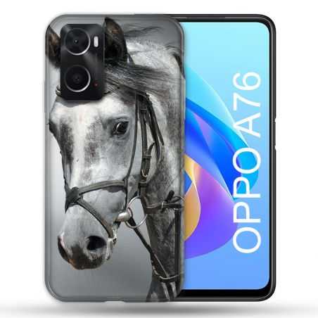 Coque Pour Oppo A76 Animal Cheval Blanc