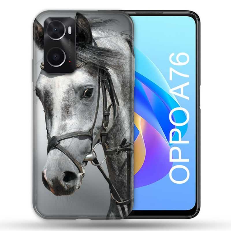 Coque Pour Oppo A76 Animal Cheval Blanc