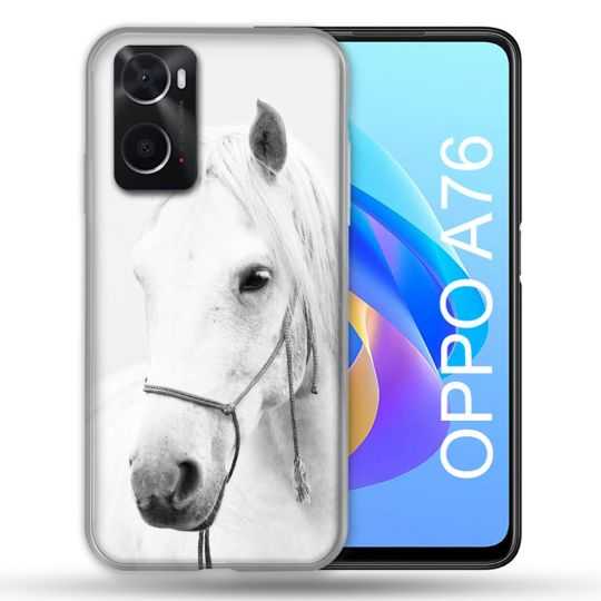 Coque Pour Oppo A76 Animal Cheval Cristal