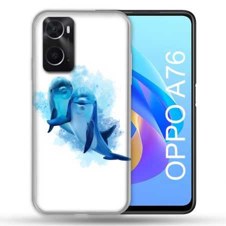 Coque Pour Oppo A76 Animal Dauphin Duo