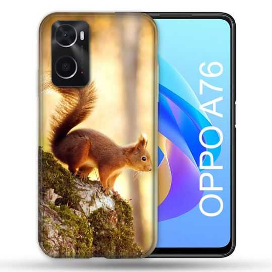 Coque Pour Oppo A76 Animal Ecureuil Bois
