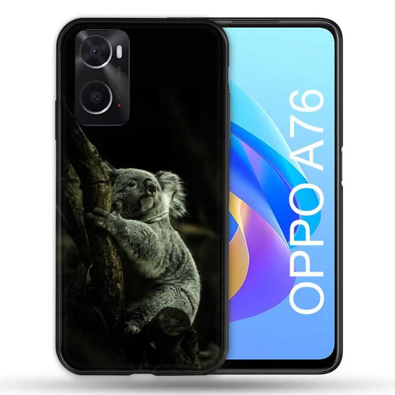 Coque Pour Oppo A76 Animal Koala Noir
