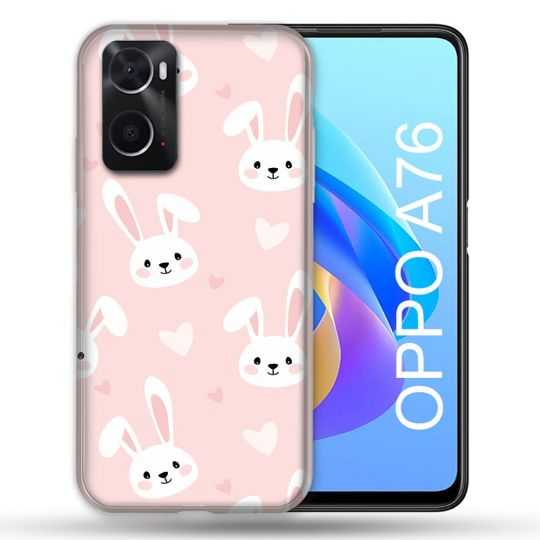 Coque Pour Oppo A76 Animal Lapin Rose