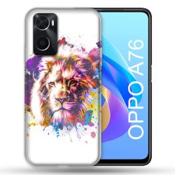 Coque Pour Oppo A76 Animal Lion Tag